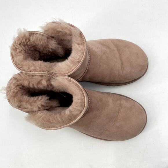 UGG Blush Pink Short Button Boots - Picture 4 of 7